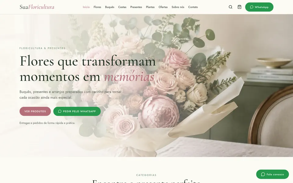 Floricultura no computador