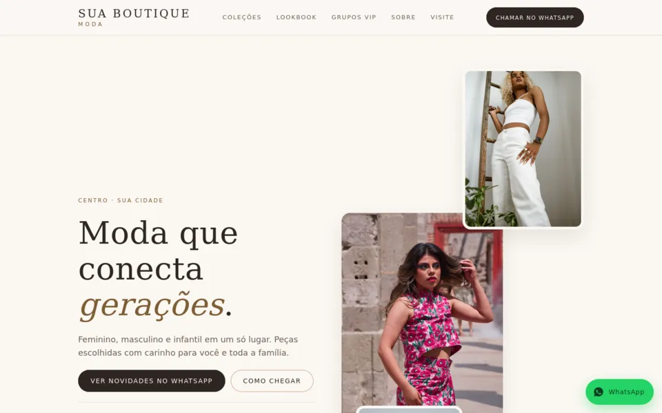 Moda família no computador