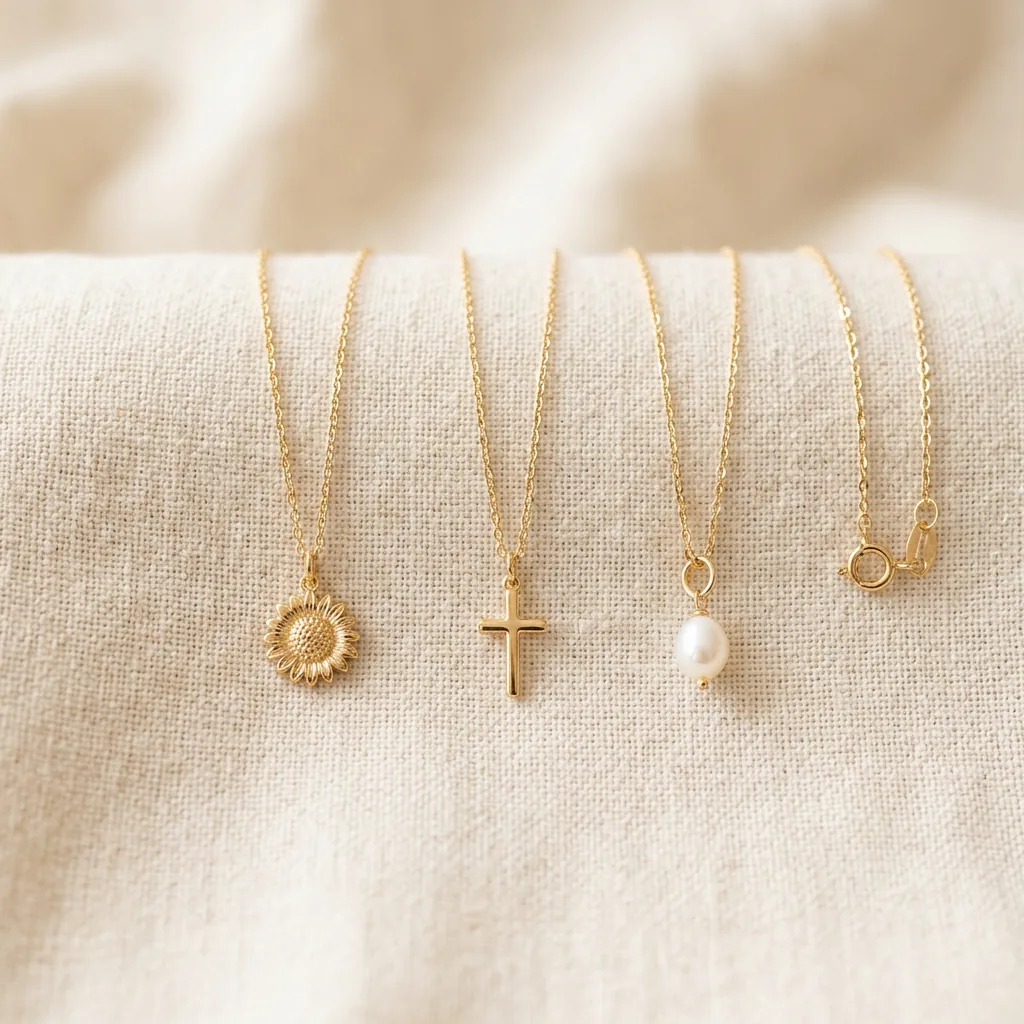 Colar dourado com pingente