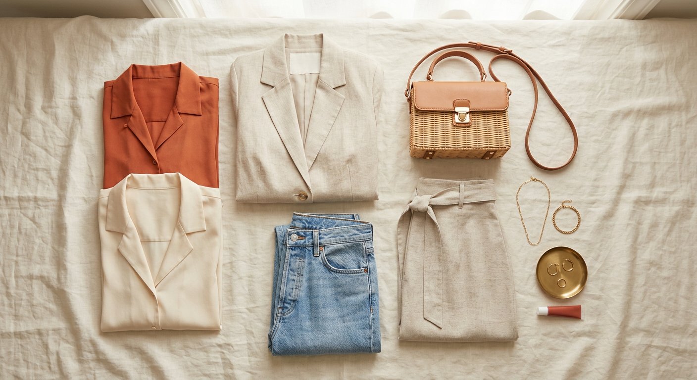 Blusa de linho em detalhe